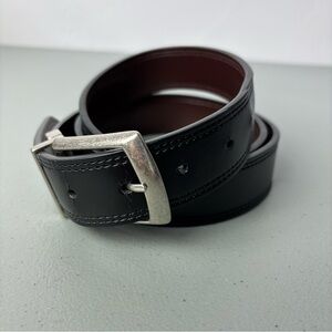 Dickies Reversible Black Brown Men's Leather Belt Size 46 Cracking